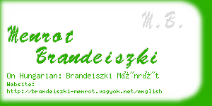 menrot brandeiszki business card
